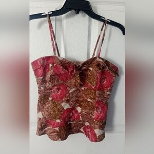 Odille Red and Brown Floral Camisole